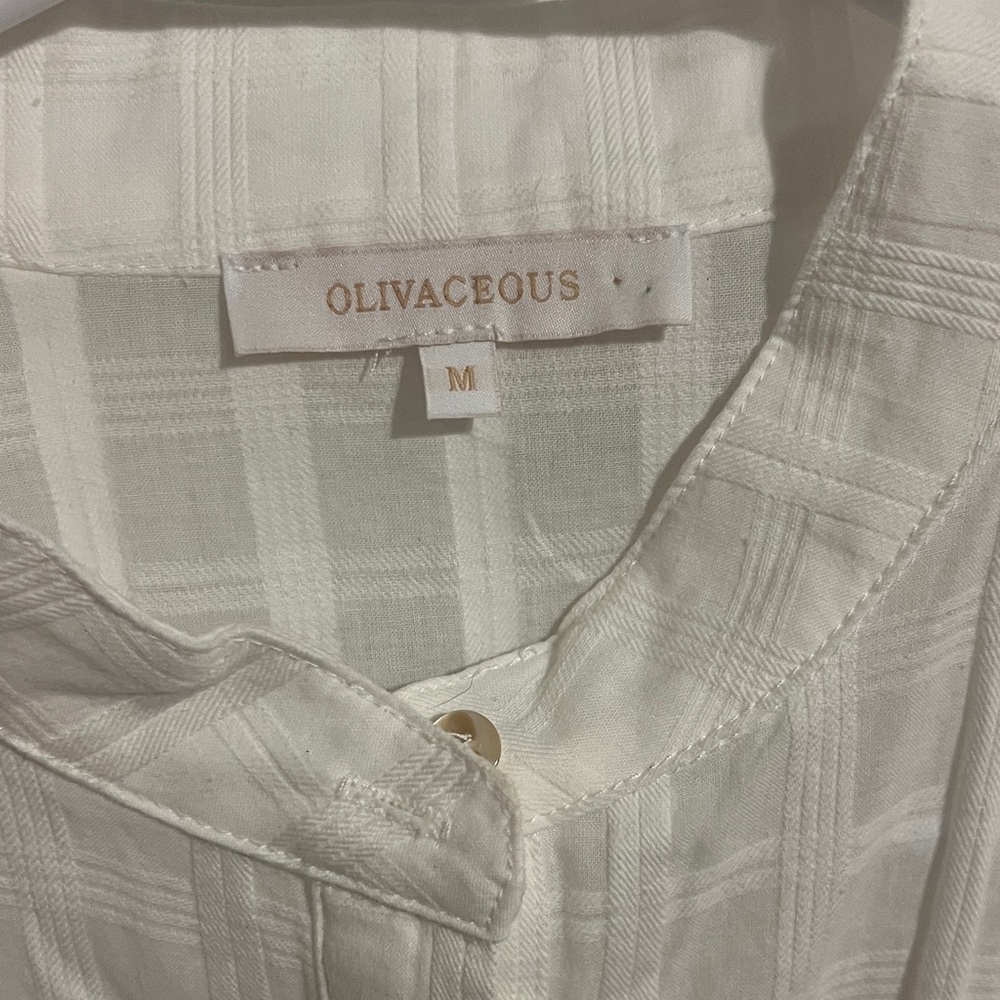 Olivaceous White Ruffled Blouse - Picture 2 of 6